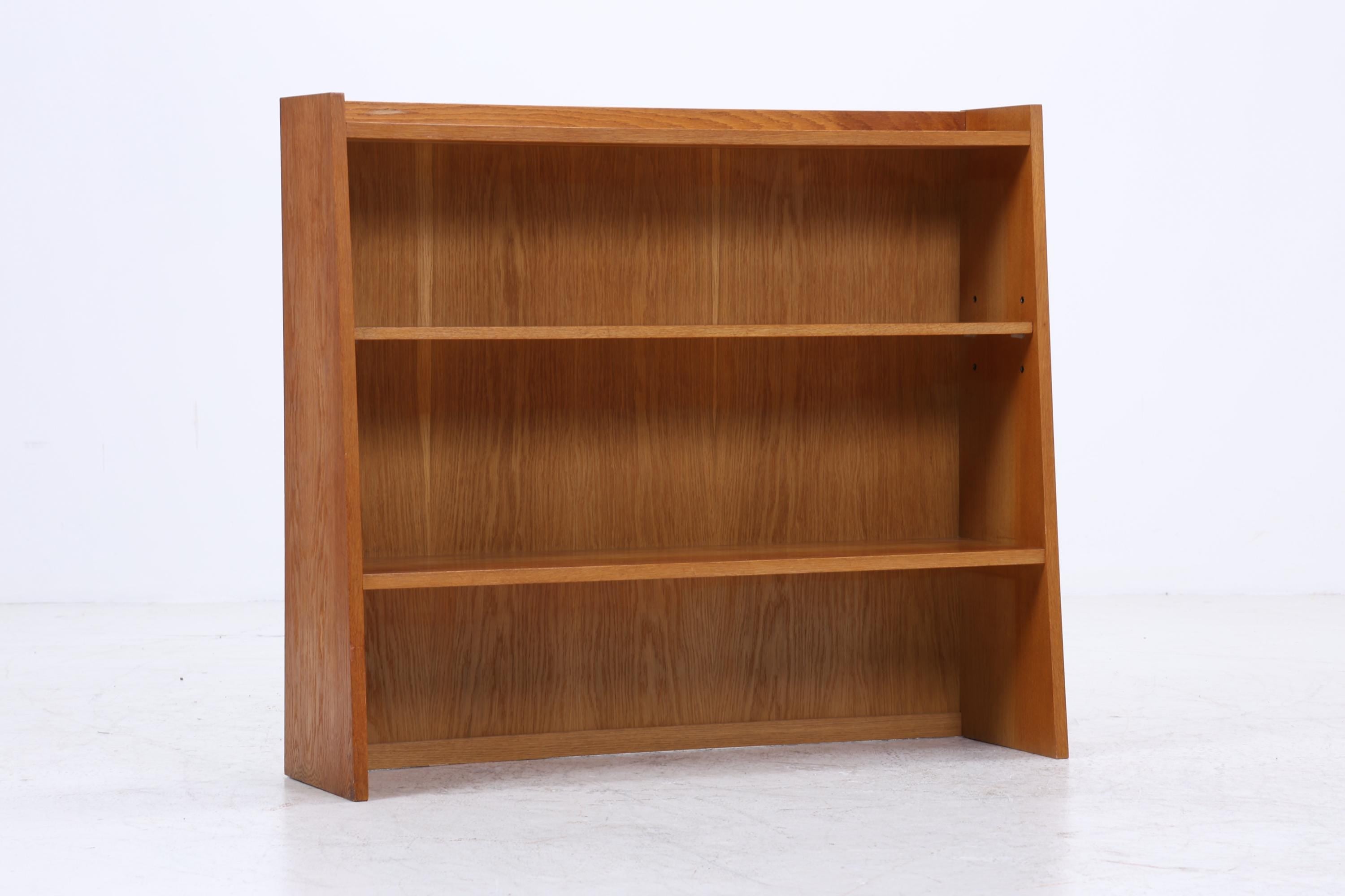 Vintage Hellerau Bücherregal aus Eiche | Mid Century Regal | 60er Retro Holz Aufbewahrung