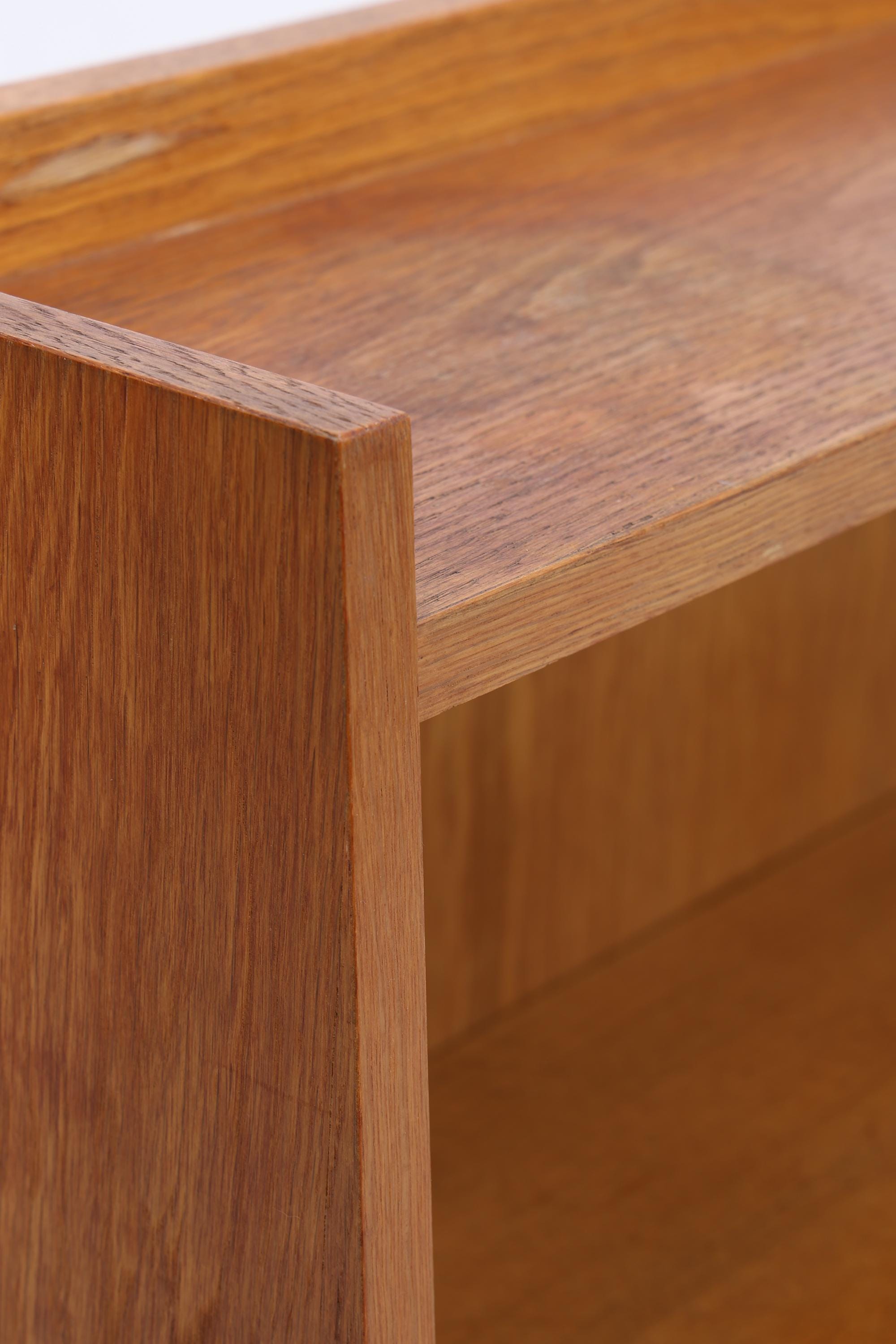 Vintage Hellerau Bücherregal aus Eiche | Mid Century Regal | 60er Retro Holz Aufbewahrung
