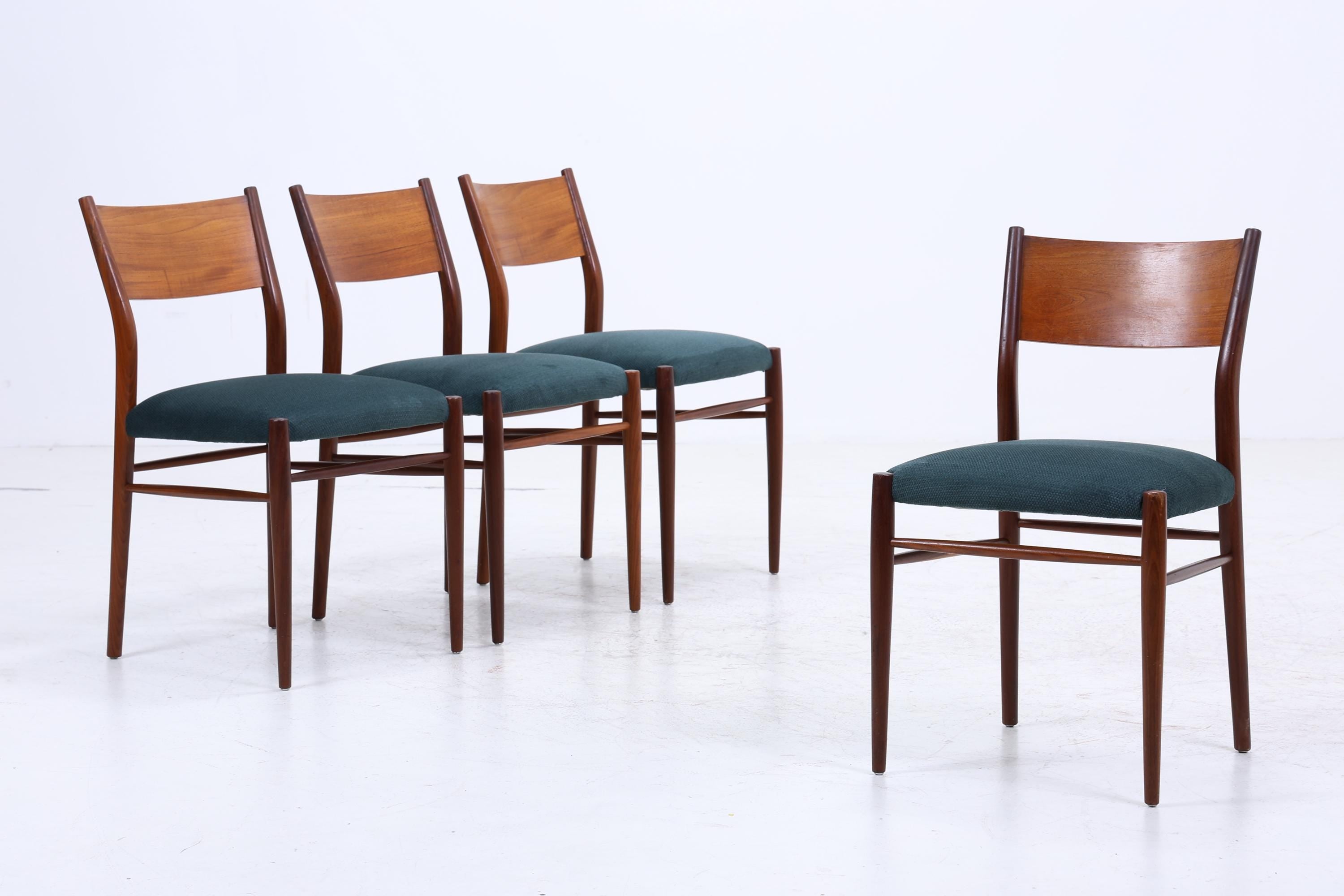 4er Set Teak Stühle von Lübke | Mid Century Design Stuhl | Vintage Designer
