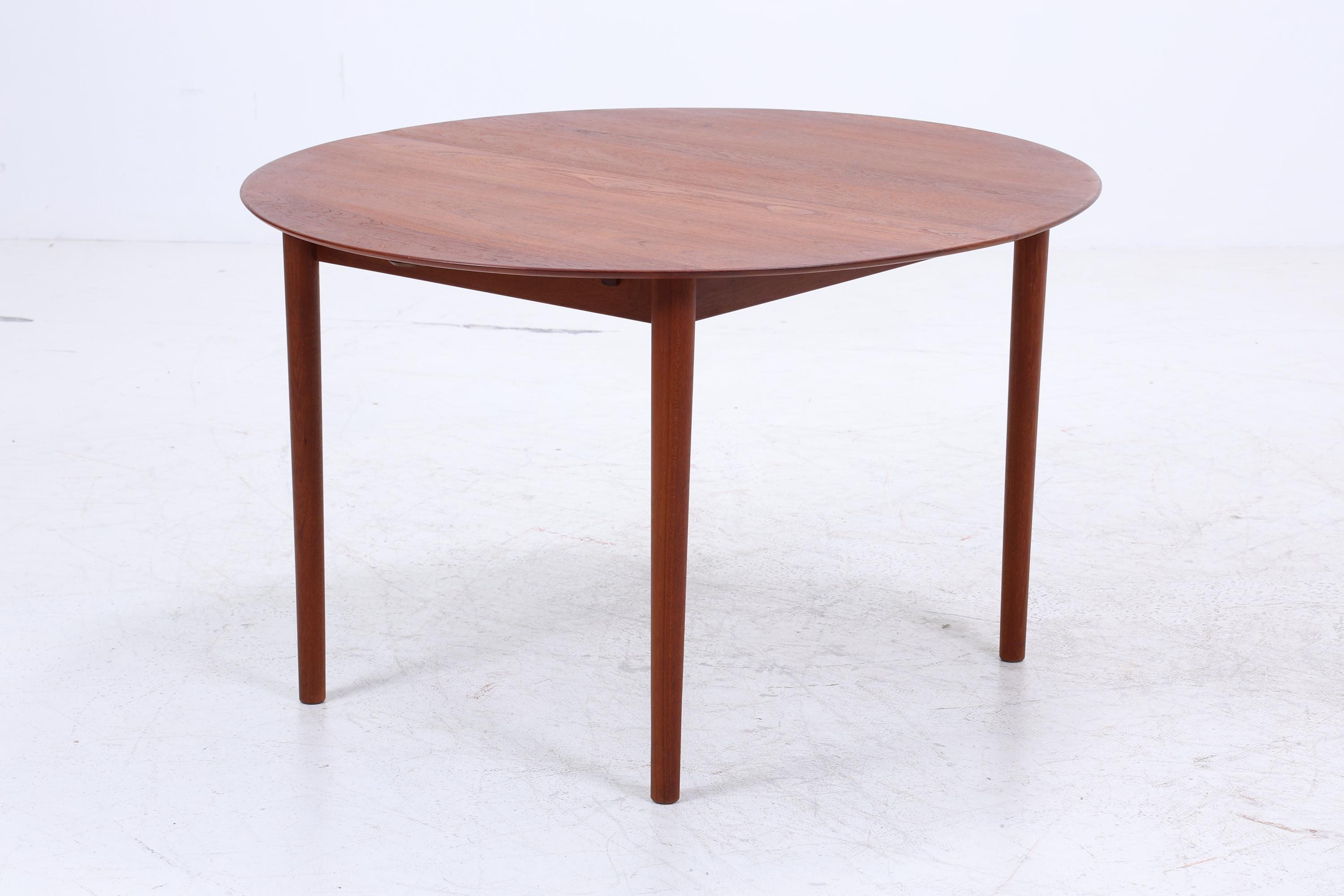 Peter Hvidt &amp; Orla Mølgaard-Nielsen runder Teak Esstisch 60er Jahre | Danish Design Mid Century Tisch | Søborg Møbelfabrik
