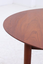 Peter Hvidt & Orla Mølgaard-Nielsen runder Teak Esstisch 60er Jahre | Danish Design Mid Century Tisch | Søborg Møbelfabrik