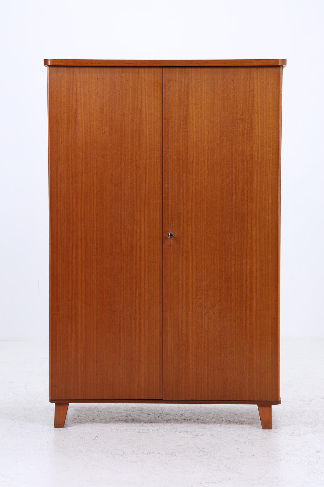 Vintage Teak Kleiderschrank | Danish Mid Century Schrank 60er Jahre | Minimalistischer Holzschrank