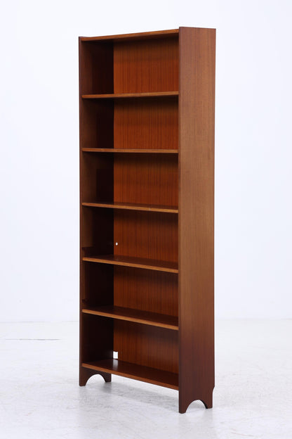 Vintage Teak Bücherregal | Mid Century Regal 60er Jahre | Hohes Holz Standregal