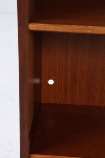 Vintage Teak Bücherregal | Mid Century Regal 60er Jahre | Hohes Holz Standregal