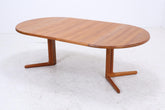 CJ Rosengaarden Vintage Esstisch | Mid Century Teak Tisch rund/oval ausziehbar mit 2 Einlegeplatten