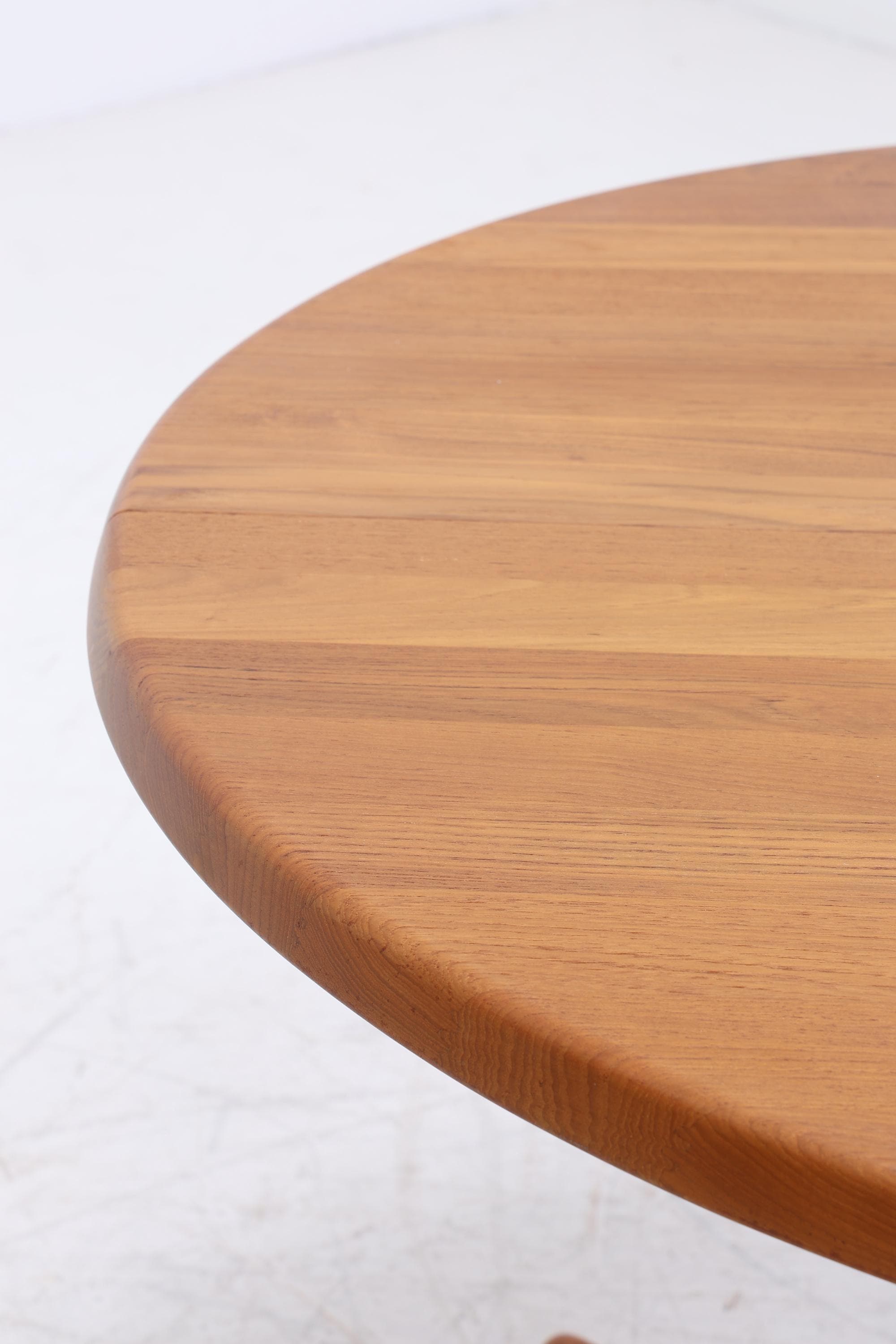 CJ Rosengaarden Vintage Esstisch | Mid Century Teak Tisch rund/oval ausziehbar mit 2 Einlegeplatten