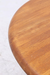 Vintage Teak Esstisch | Mid Century runder Holztisch Teak massiv 60er Jahre