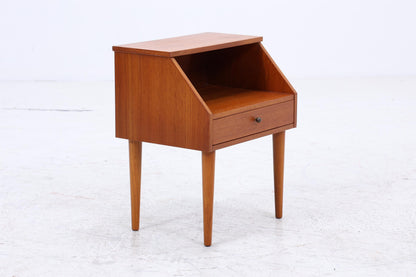 Vintage Teak Mini Kommode 60er Jahre | Danish Design Mid Century Holz Nachttisch mit Schubladen Aufbewahrung