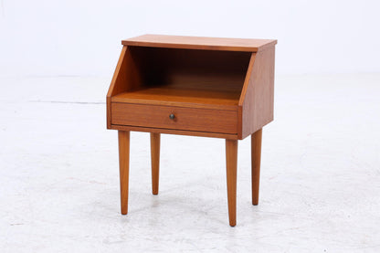 Vintage Teak Mini Kommode 60er Jahre | Danish Design Mid Century Holz Nachttisch mit Schubladen Aufbewahrung