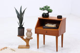 Vintage Teak Mini Kommode 60er Jahre | Danish Design Mid Century Holz Nachttisch mit Schubladen Aufbewahrung