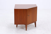 Teak Eckkommode | Vintage Mid Century | 1960er Design mit Tür und Regalboden