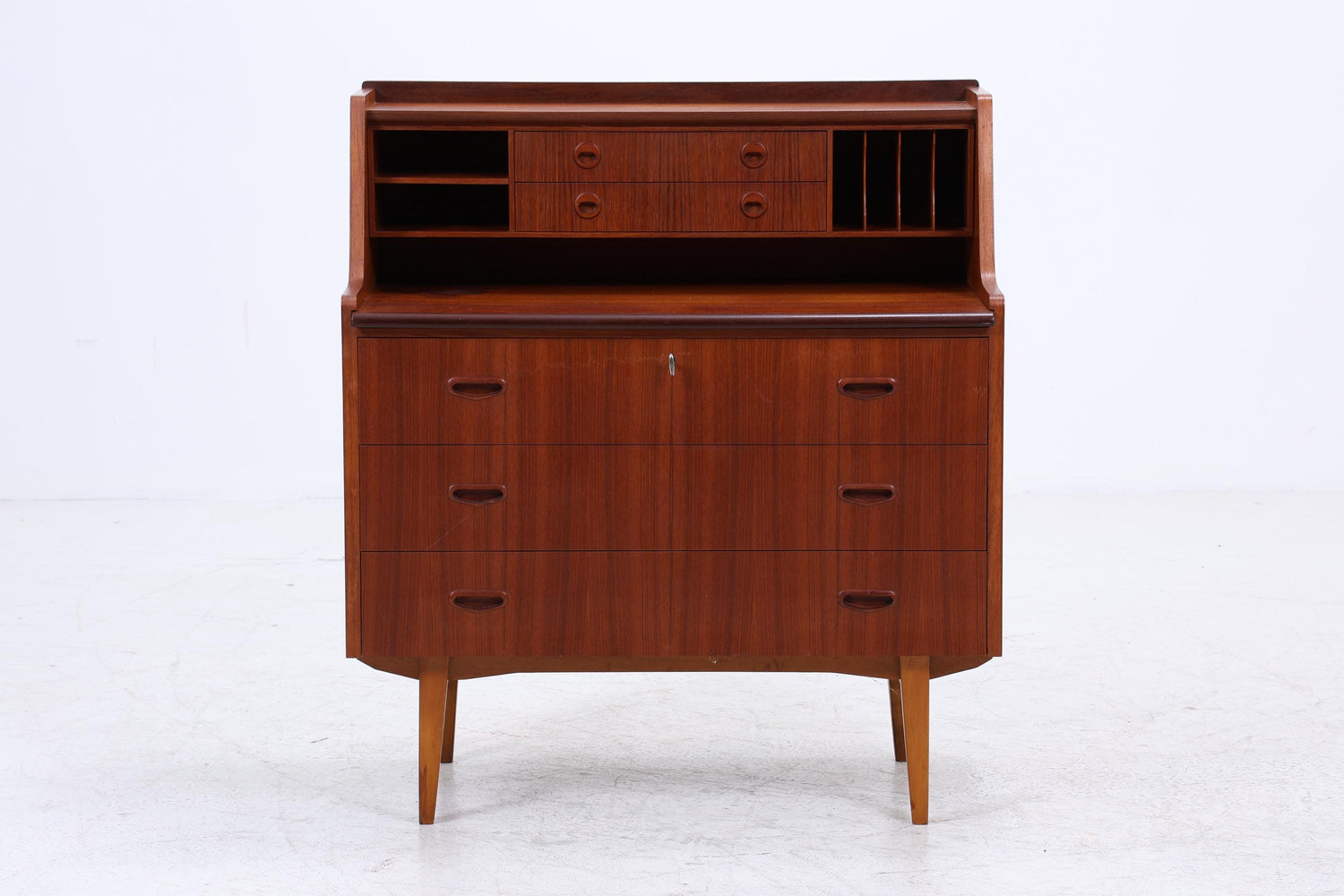 Vintage Teak Sekretär 60er Jahre | Danish Design Mid Century Schrank Retro Holz Aufbewahrung