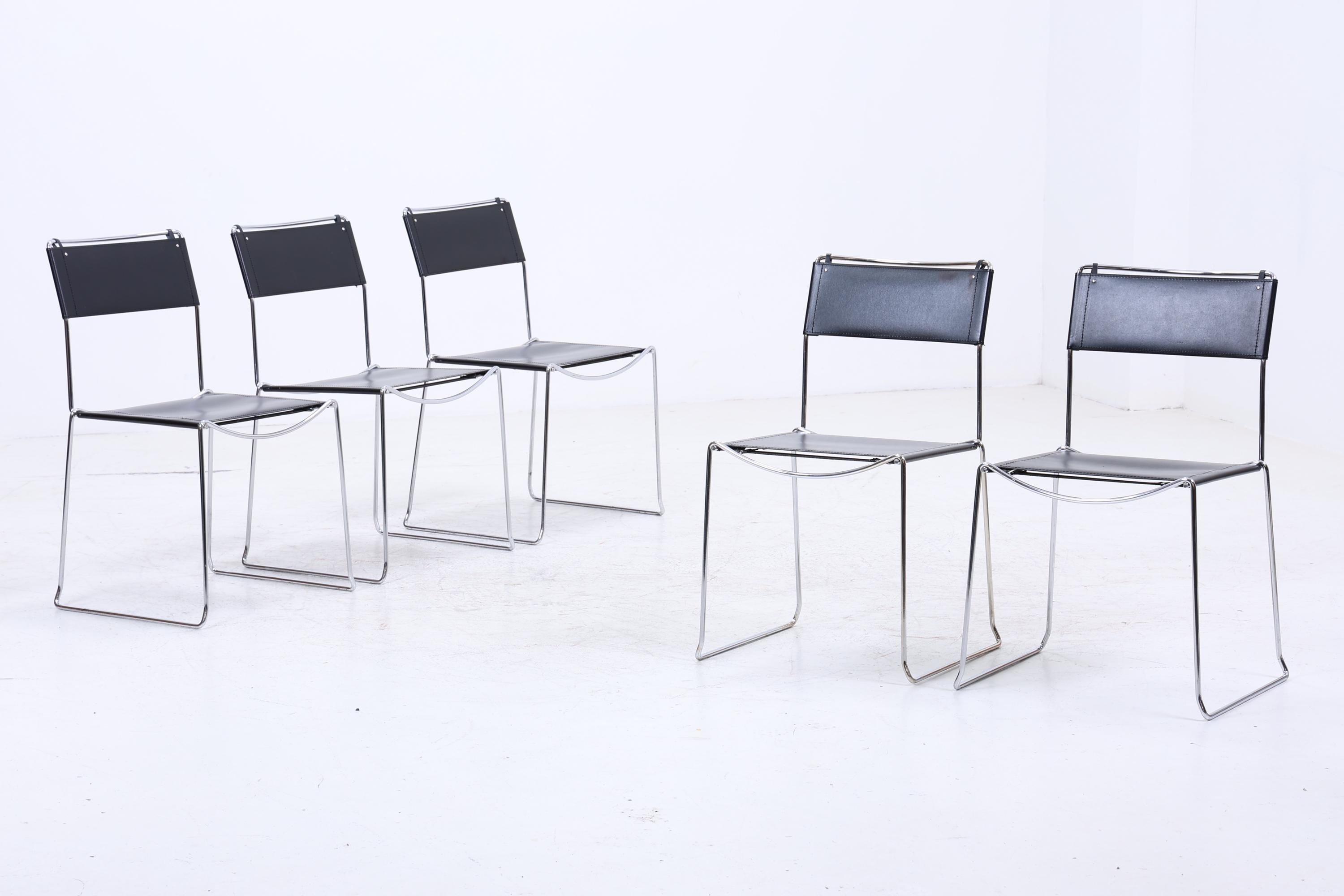 5er Set Design Stühle | Giandomenico Belotti für Alias | Italienisches Industriedesign