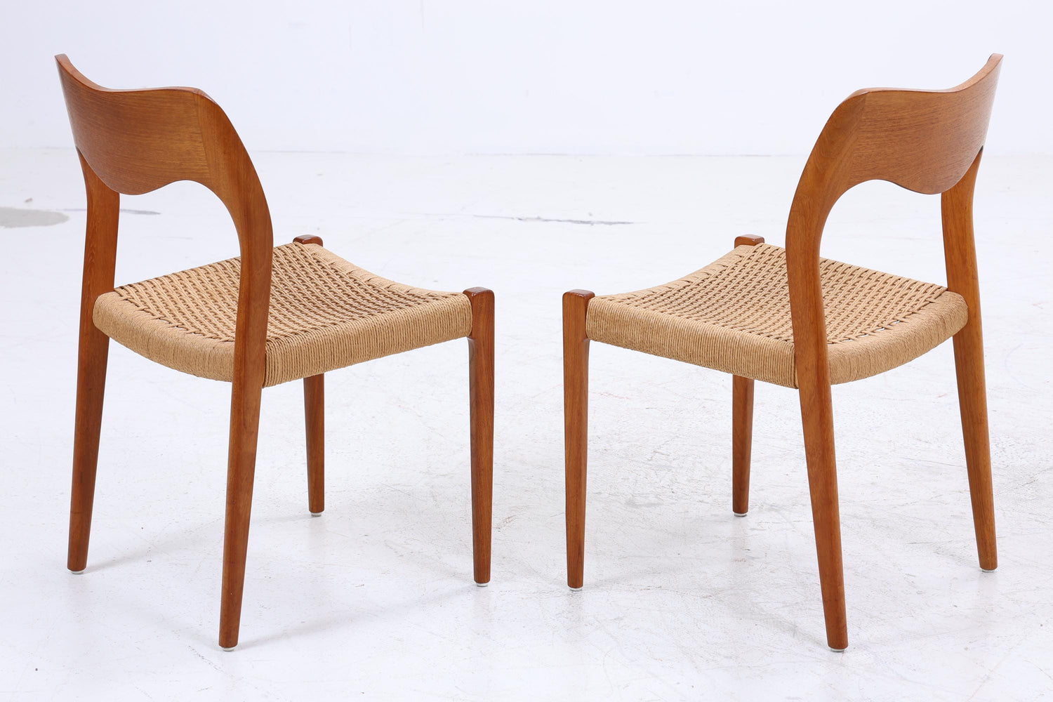 2er Set Teak Esszimmerstühle | Niels Otto Møller für JL Møllers | Dänisches Mid-Century Design