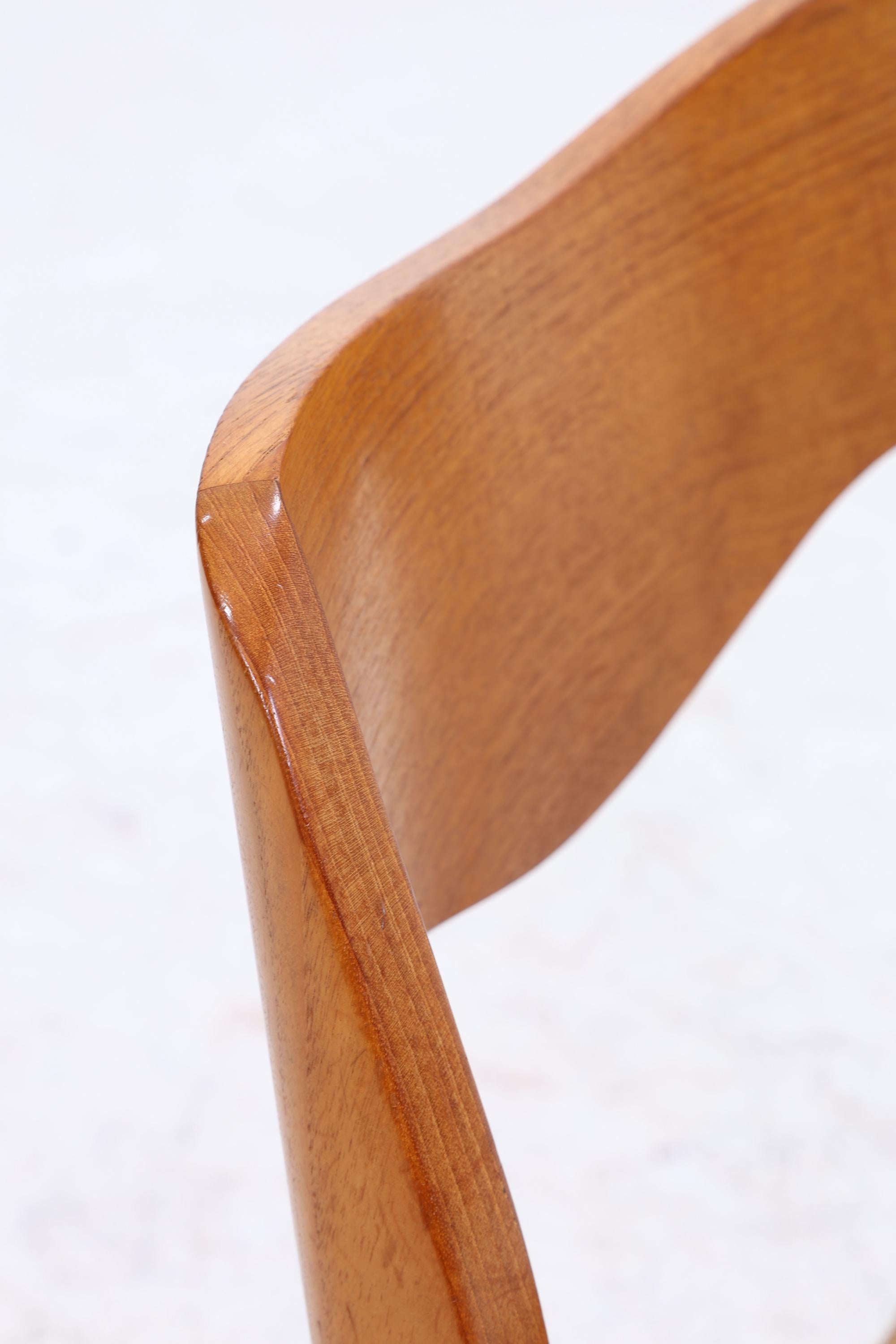 2er Set Teak Esszimmerstühle | Niels Otto Møller für JL Møllers | Dänisches Mid-Century Design