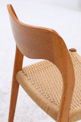 2er Set Teak Esszimmerstühle | Niels Otto Møller für JL Møllers | Dänisches Mid-Century Design