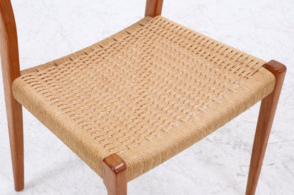 2er Set Teak Esszimmerstühle | Niels Otto Møller für JL Møllers | Dänisches Mid-Century Design