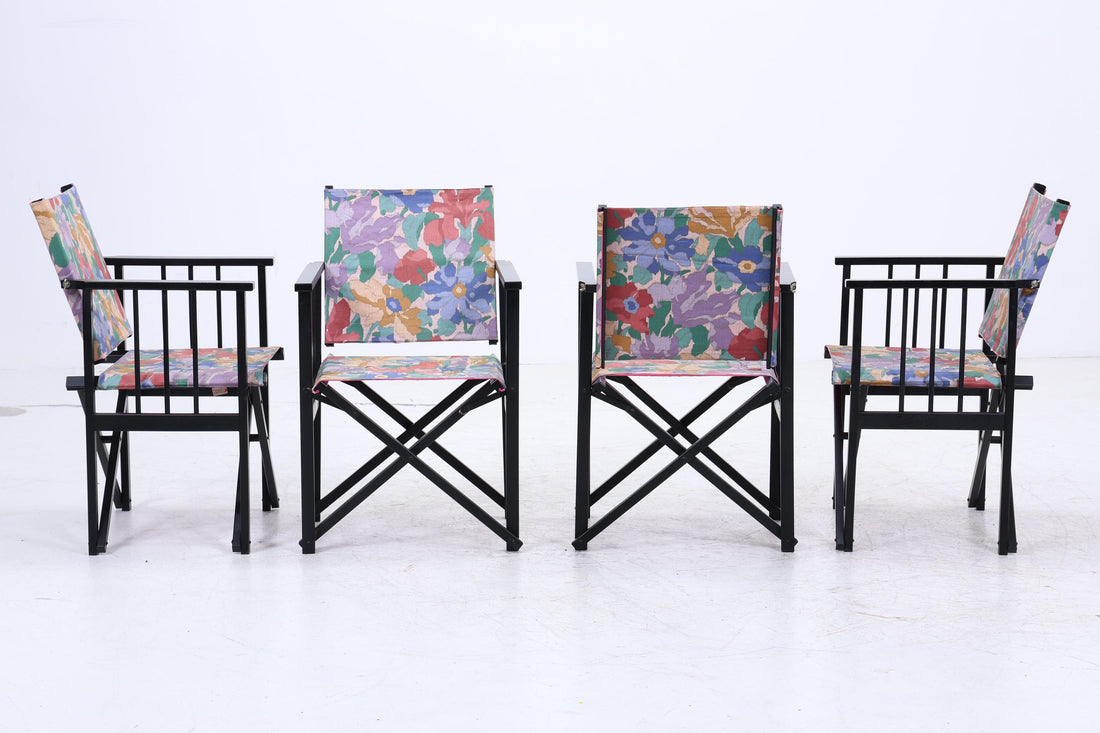 4er Set Vintage Regiestühle | E. Hyllinge Møbler | Dänisches Design | Klappfunktion