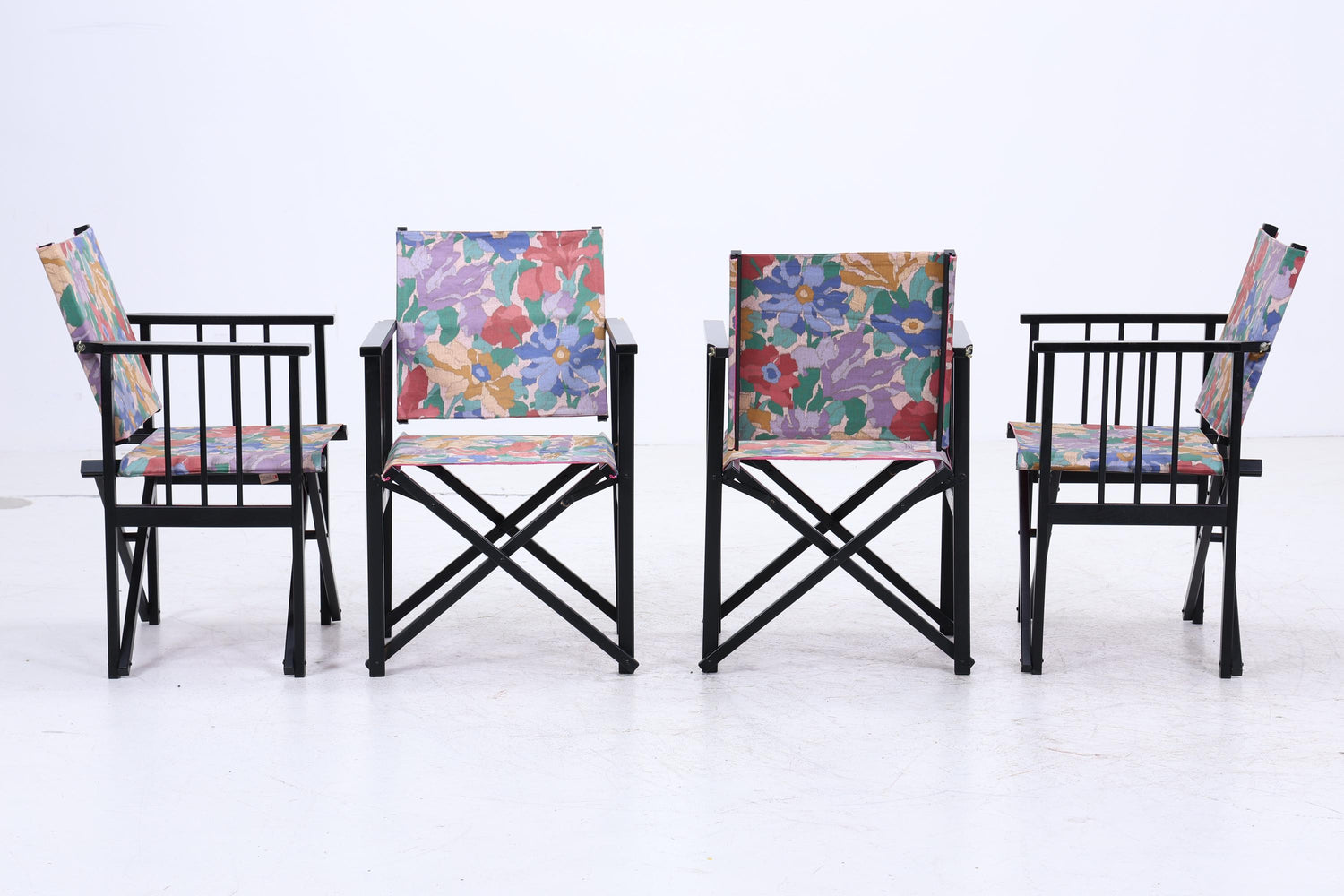 4er Set Vintage Regiestühle | E. Hyllinge Møbler | Dänisches Design | Klappfunktion