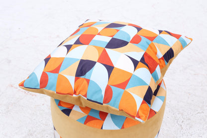 Fußhocker mit Kissen | Schlafzimmer Pouf | Gepolsterter Sitzhocker