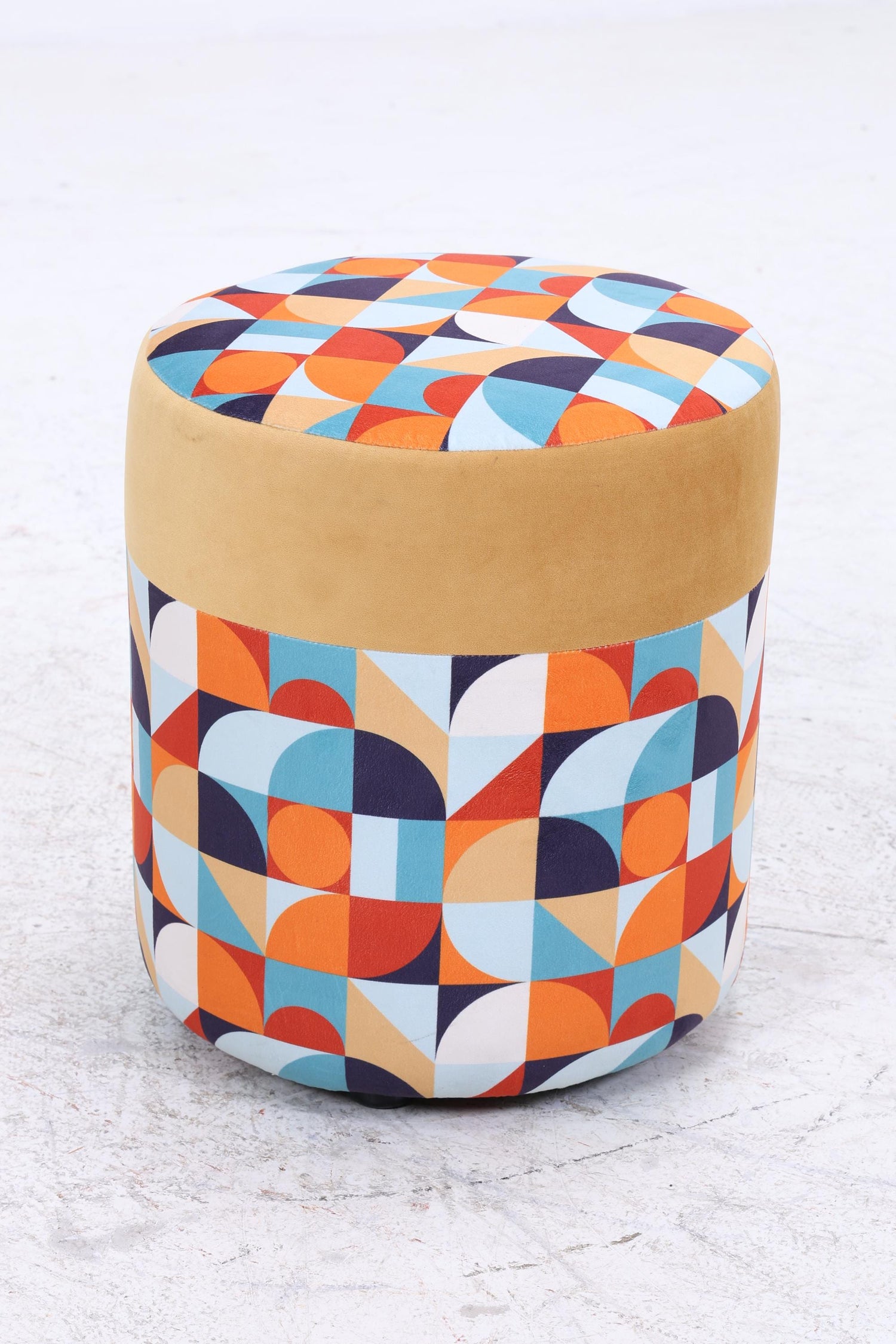 Fußhocker mit Kissen | Schlafzimmer Pouf | Gepolsterter Sitzhocker
