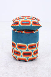 Fußhocker mit Kissen | Schlafzimmer Pouf | Gepolsterter Sitzhocker