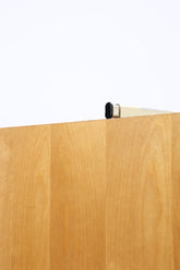 Vintage Kleiderschrank | Mid Century Wäscheschrank 2-türig | Kleiderstange & Fächer | ausziehbare Kleiderstange