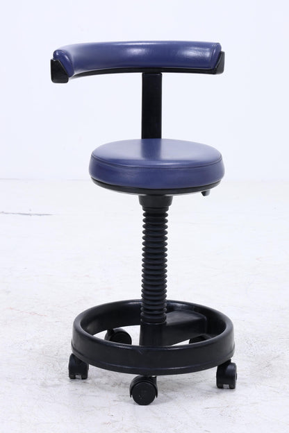 1v4 Siemens Sirona Stil Rollhocker | Vintage Praxis- &amp; Laborhocker | Industrie Design Drehhocker