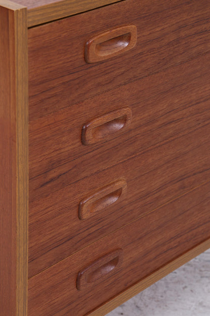 Vintage Teak Schubladenkommode | Mid-Century Kommode mit 4 Schubladen | Skandinavisches Design
