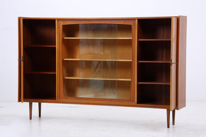 Vintage Vitrine aus den 60ern | Mid-Century Highboard mit Glas-Schiebetüren