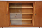 Vintage Vitrine aus den 60ern | Mid-Century Highboard mit Glas-Schiebetüren