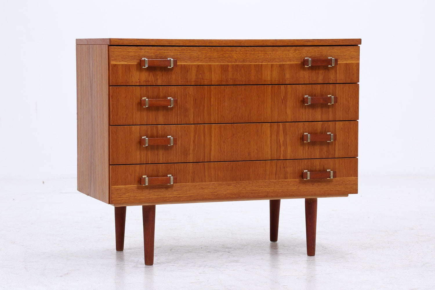 Vintage Teak Kommode mit 4 Schubladen | Mid-Century Schrank