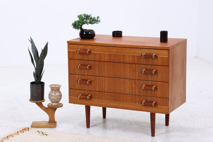Vintage Teak Kommode mit 4 Schubladen | Mid-Century Schrank