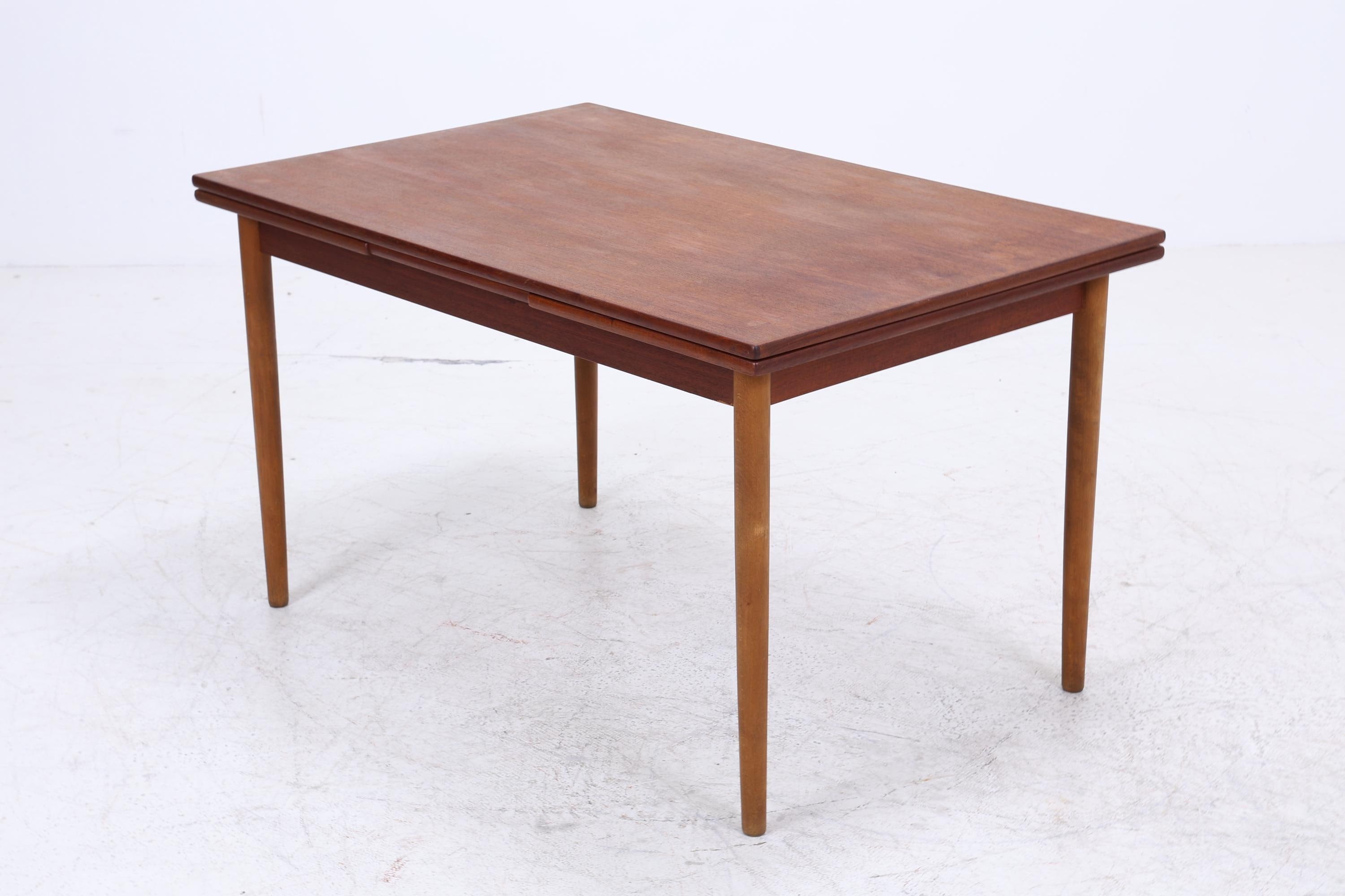 Vintage Teak Küchentisch mit Ausziehfunktion | Mid-Century Esstisch