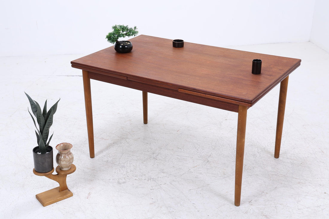 Vintage Teak Küchentisch mit Ausziehfunktion | Mid-Century Esstisch
