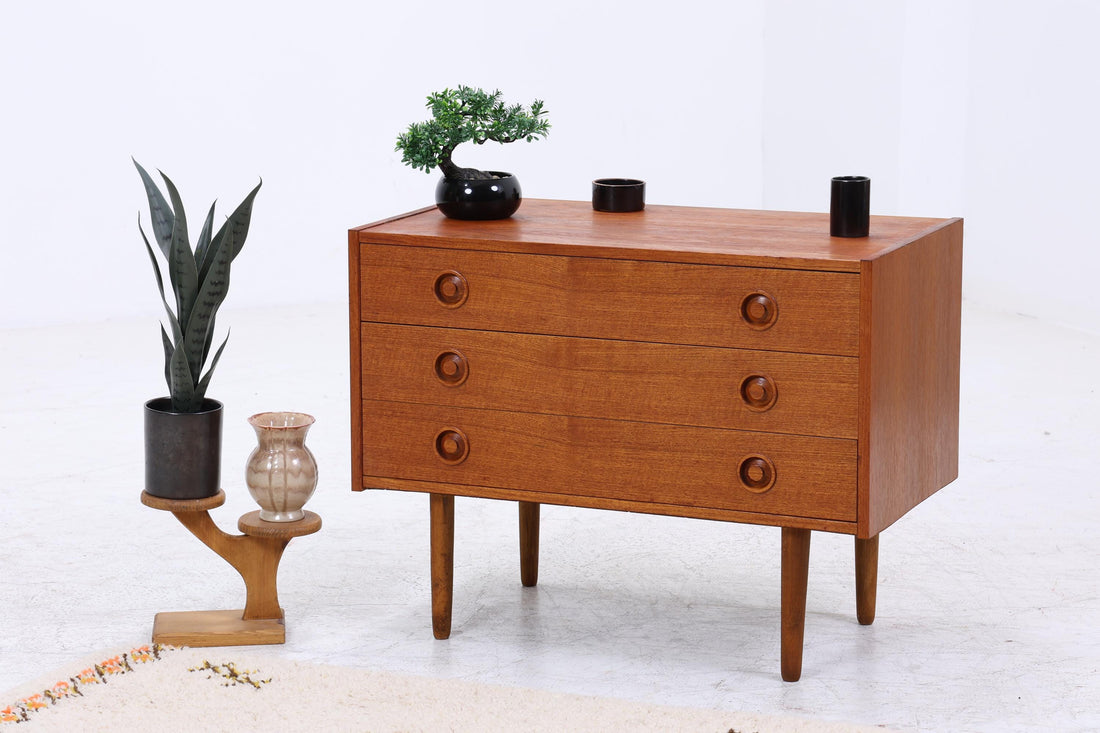 Vintage Teak Kommode | Mid-Century Schubladenkommode