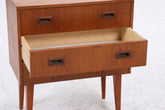 Vintage Teak Mini Kommode | Mid-Century Nachttisch Danish Design
