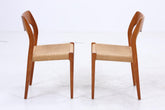 2er Set Teak Esszimmerstühle | Niels Otto Møller für JL Møllers | Dänisches Mid-Century Design