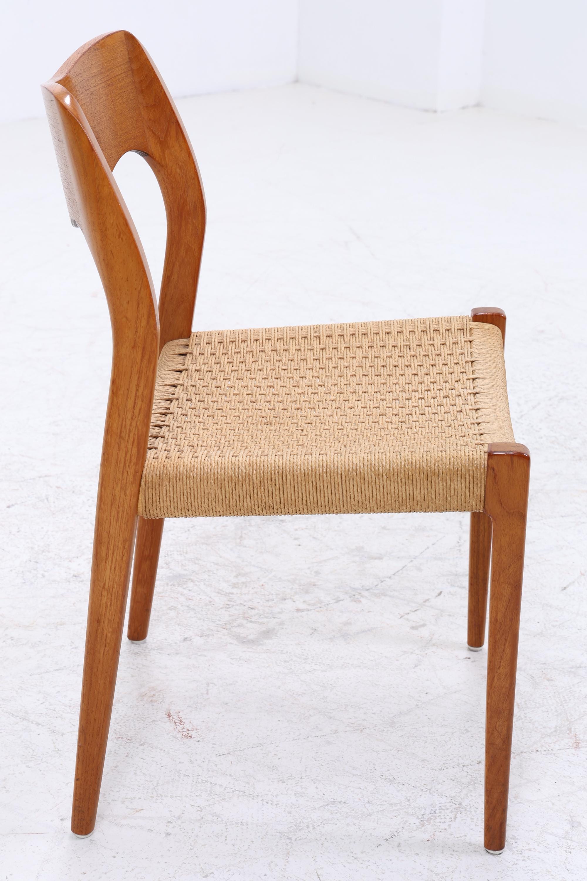 2er Set Teak Esszimmerstühle | Niels Otto Møller für JL Møllers | Dänisches Mid-Century Design