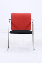 Vintage Stuhl Designklassiker | Ilian Milinov für ORT | Moderner Multifunktionsstuhl Tisch Rot Schwarz