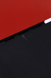 Vintage Stuhl Designklassiker | Ilian Milinov für ORT | Moderner Multifunktionsstuhl Tisch Rot Schwarz