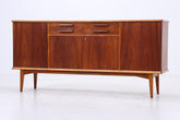 Vintage Sideboard 60er Jahre | Mid Century TV Board mit Schubladen & Fächern Retro Holz Aufbewahrung Anrichte