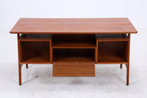 Vintage Teak Schreibtisch von Gunni Omann für Omann Jun "Modell 75" | Mid-Century freistehender Büro Tisch Danish Design