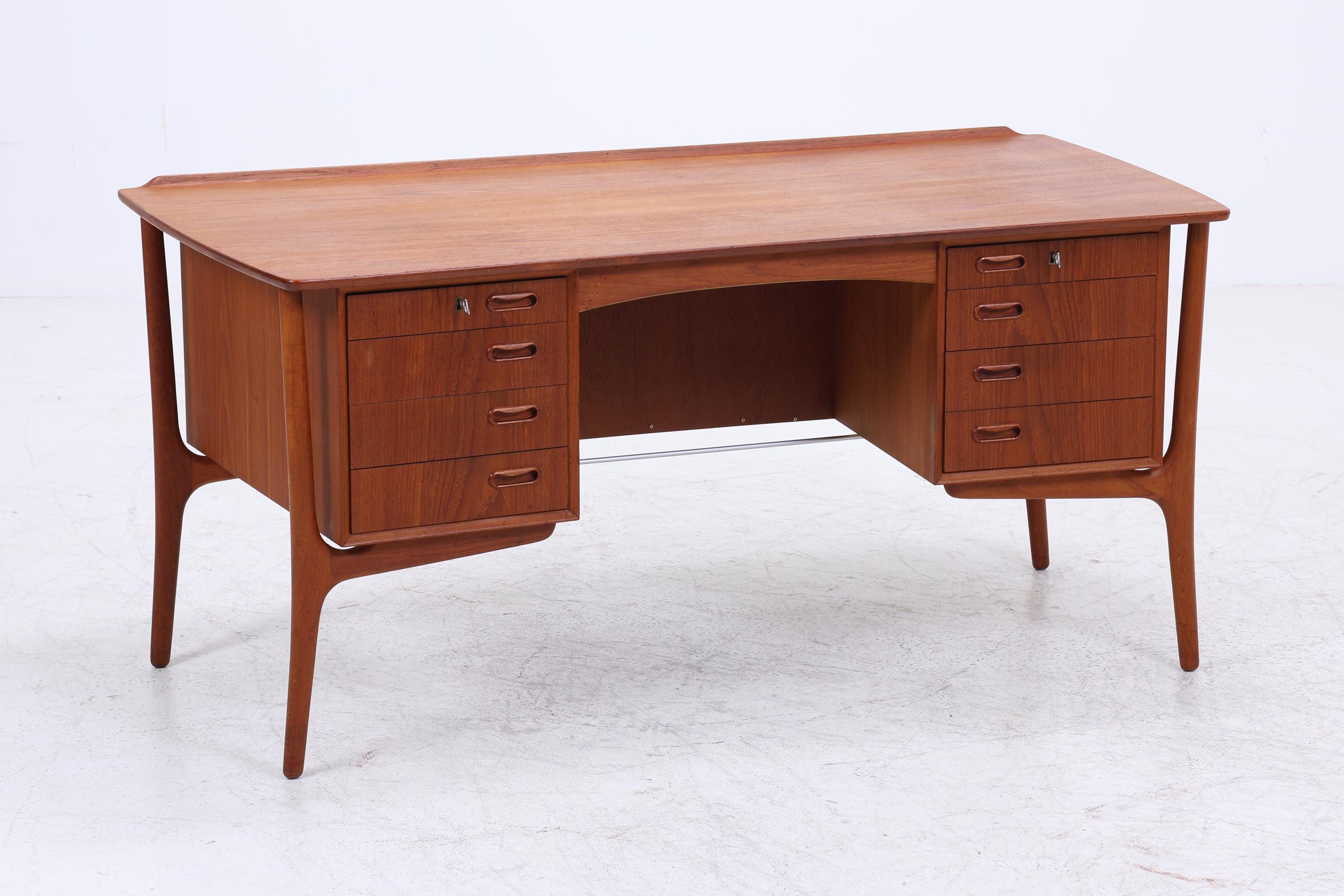 Vintage Teak Schreibtisch | Svend Aage Madsen für HP Hansen | Dänisches Mid-Century Design