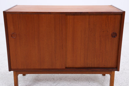 Vintage Teak Kommode mit Schiebetüren | Mid-Century Schrank Danish Modern