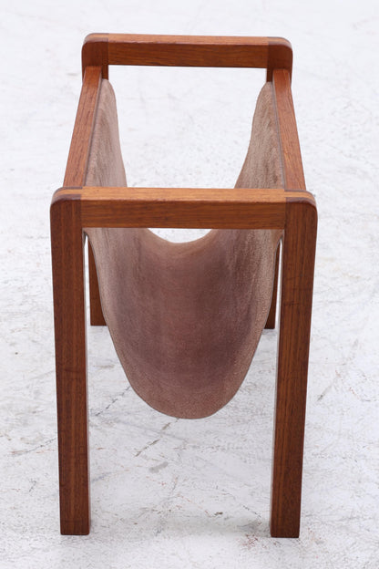 Vintage Teak Zeitungsständer | Mid-Century Magazinhalter Danish Modern