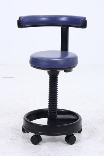 1v4 Siemens Sirona Stil Rollhocker | Vintage Praxis- &amp; Laborhocker | Industrie Design Drehhocker