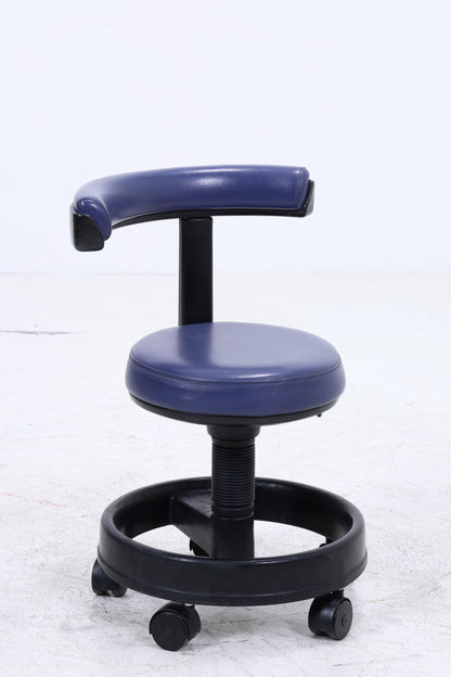 1v4 Siemens Sirona Stil Rollhocker | Vintage Praxis- &amp; Laborhocker | Industrie Design Drehhocker