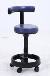 1v4 Siemens Sirona Stil Rollhocker | Vintage Praxis- & Laborhocker | Industrie Design Drehhocker