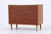 Vintage Teak Schubladenkommode | Mid-Century Kommode mit 4 Schubladen | Skandinavisches Design